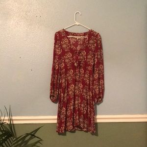 GREAT CONDITION American Eagle Floral Red Dress